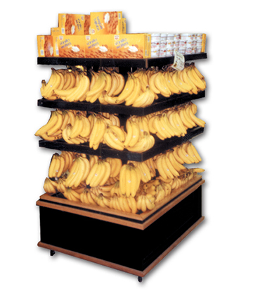 Banana Shelf Unit 48"L x 30"W x 64"H x 64"H