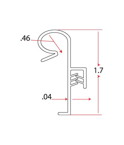 Wire Basket Clip Tag Holder 1.7"H