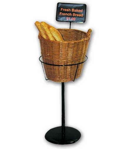 Floor Stand Basket Merchandiser 18" Dia. x 34.5"H