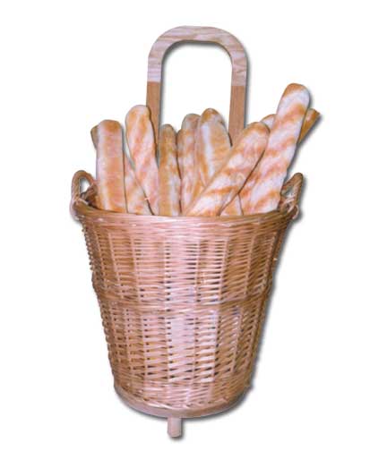 Bread Basket with Wheels 18.5"Dia x 16"H