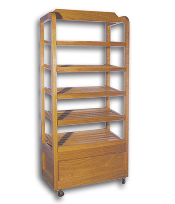 Oak Bakery Bread Rack 36"L x 19.5"W x 68.25"H