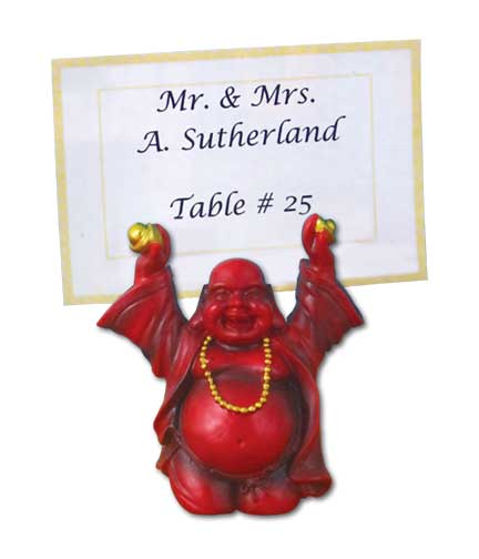 Red Buddha Tag Holder 2.25"H