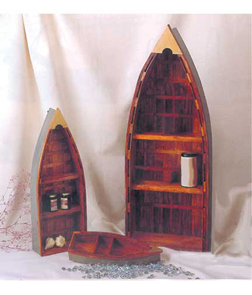 Canoe Shelf Display 38"L x 14"W x 6"H