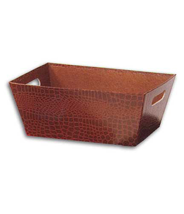 Flared Top Brown Gift Box no Lid 11.75"L x 7.75"W x 4.5"H