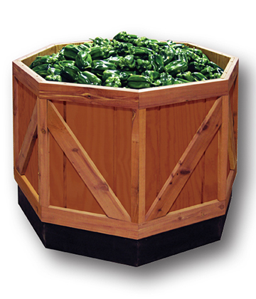 Hexagonal Cedar Orchard Bin 36"L x 36"W x 38"H