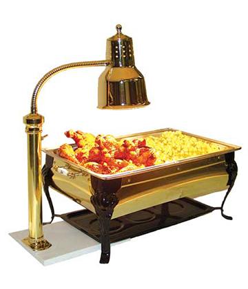 Brass Chafer with Heat Lamp