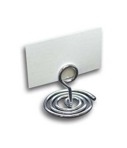 Swirl Base Chrome Tag Holder 1.5"H