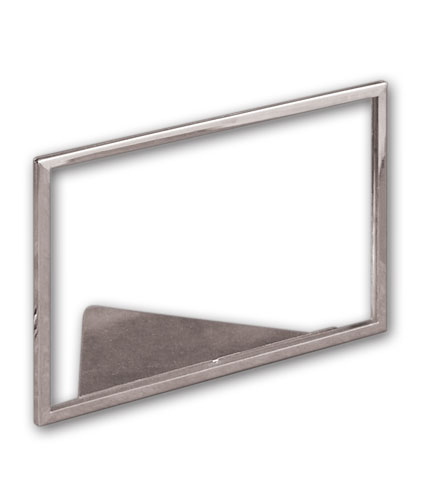 Chrome Sign Frame with Wedge Base 11"L x 7"H