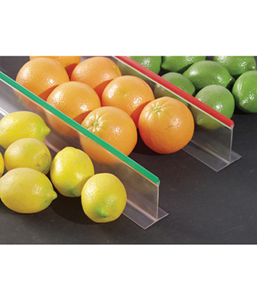 Clear Plastic T-Divider with Green Tip 30"L x 3"H