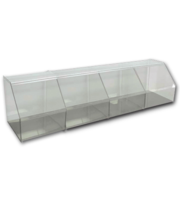 Acrylic 4 Compartment Bin 31"L x 12"W x 12"H