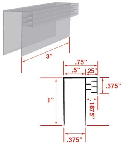 Clear Grip Clip 3"L x .75"W x 1"H