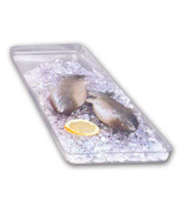 Clear Seafood Pan 8"L x 30"W x 2"H