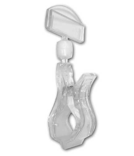 Clear Clip-On Tag Holder 4"H
