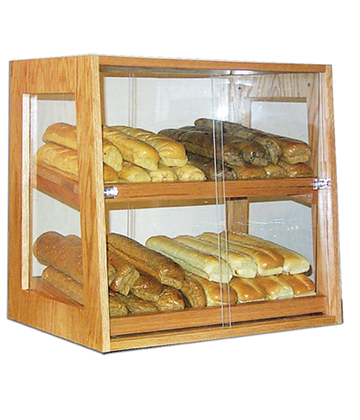 Oak Framed Countertop Bakery Case 25"L x 18"W x 24"H