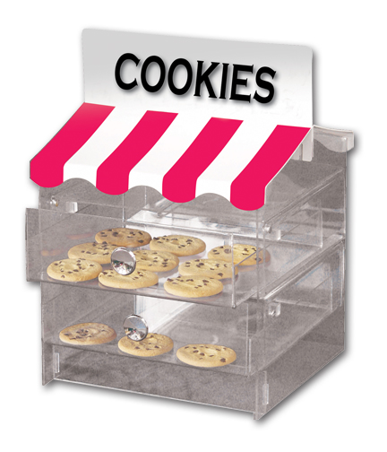 Acrylic Countertop Cookie Case 12"Sq. x 13.75"H