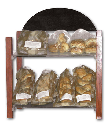 Wood Countertop Bakery Display 26"L x 12"W x 24"H