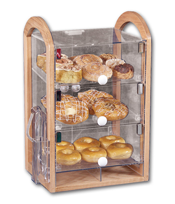 Oak Framed Countertop Bakery Case with 5 Doors 20"L x 12"W x 36