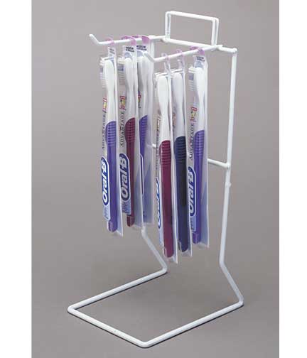 White Wire 2-Peg Counter Rack 5"L x 6"W x 11.25"H