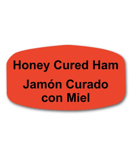 HONEY CURED HAM Bilingual Self-Adhesive Label