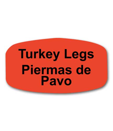 TURKEY LEGS Bilingual Self-Adhesive Label