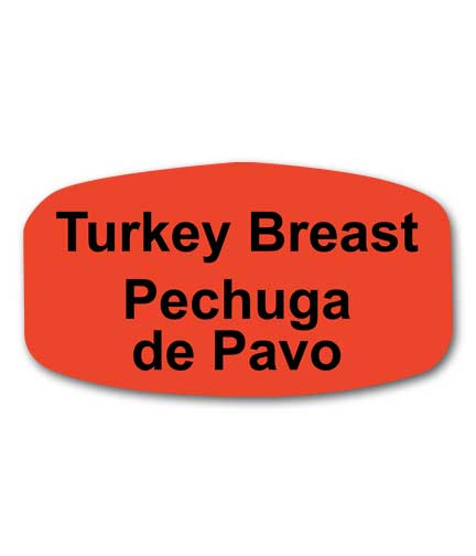 TURKEY BREAST Bilingual Self-Adhesive Label