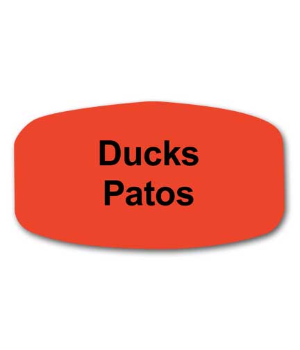 DUCKS Bilingual Self-Adhesive Label