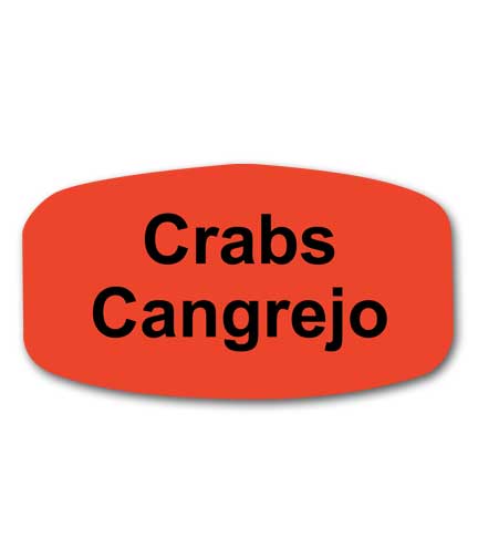 CRABS Bilingual Self-Adhesive Label