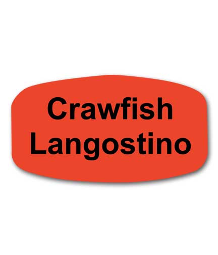 CRAWFISH Bilingual Self-Adhesive Label