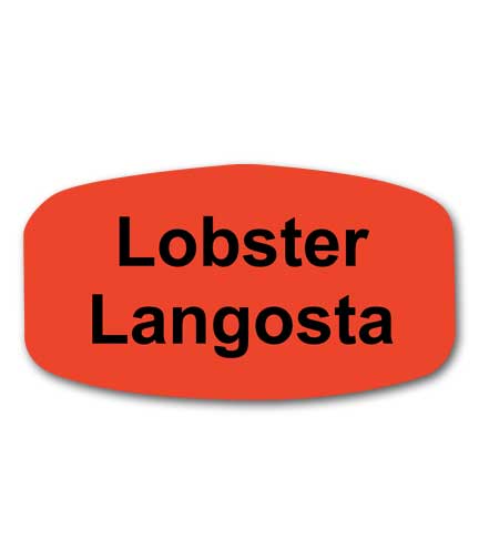 LOBSTER Bilingual Self-Adhesive Label