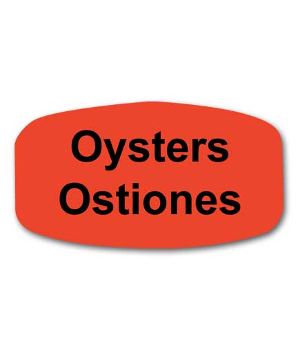 OYSTERS Bilingual Self-Adhesive labels