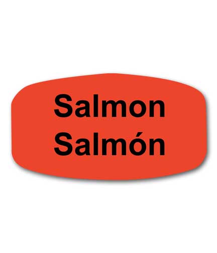 SALMON Bilingual Self-Adhesive Label
