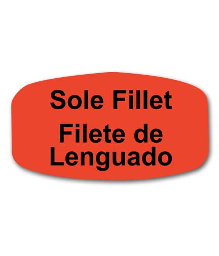 SOLE FILLET Bilingual Self-Adhesive Label