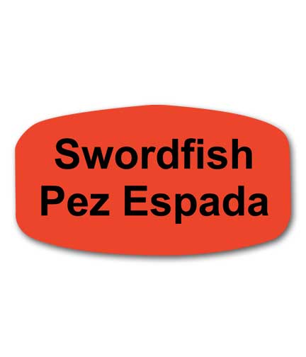 SWORDFISH Bilingual Self-Adhesive Label