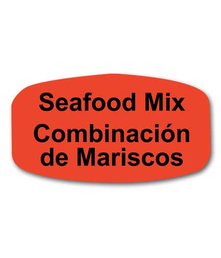 SEAFOOD MIX Bilingual Self-Adhesive Label