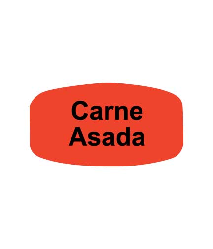 CARNE ASADA Bilingual Self-adhesive label