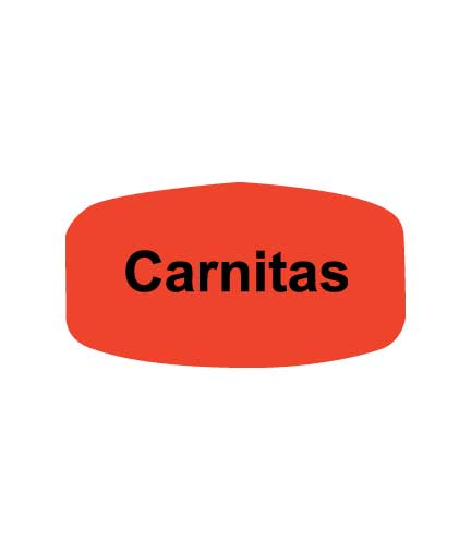 CARNITAS Bilingual Self-Adhesive Label
