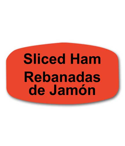 SLICED HAM Bilingual Self-Adhesive Label