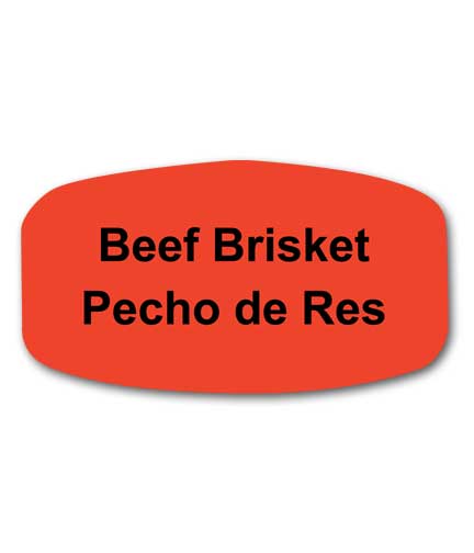 BEEF BRISKET Bilingual Self-Adhesive Label