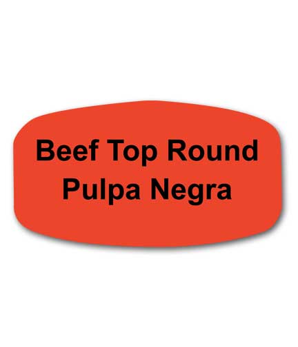 BEEF TOP ROUND Bilingual Self-Adhesive Label