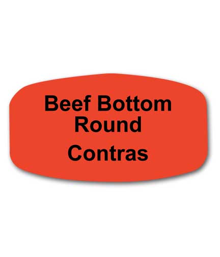 BEEF BOTTOM ROUND Bilingual Self-Adhesive Label