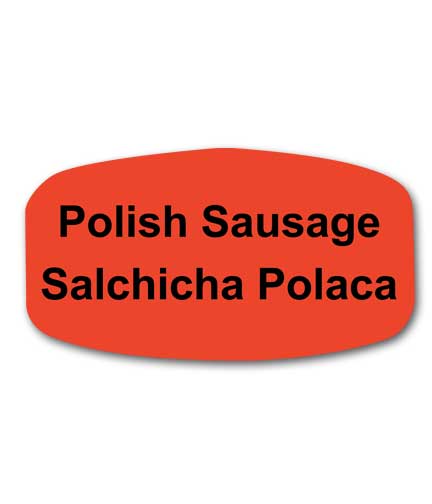 POLISH SAUSAGE Bilingual Self-Adhesive Label