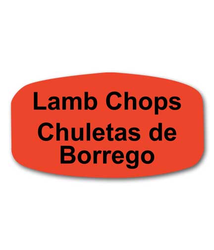 LAMB CHOPS Bilingual Self-Adhesive Label