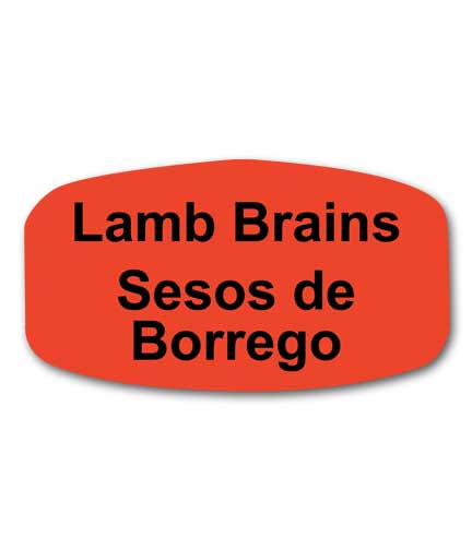 LAMB BRAINS Bilingual Self-Adhesive Label