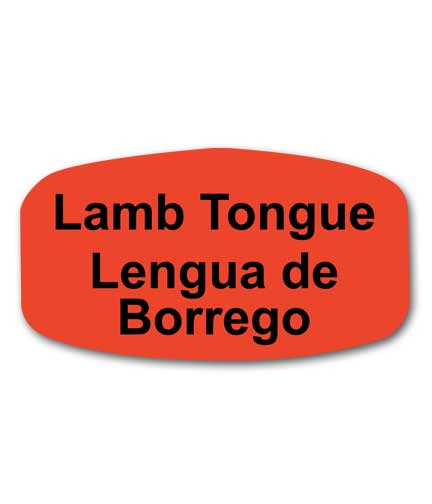 LAMB TONGUE Bilingual Self-Adhesive Label