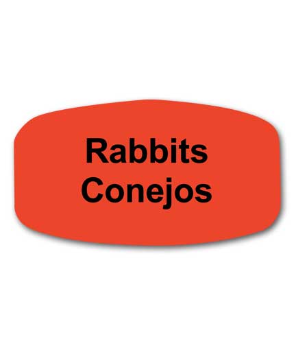 RABBITS Bilingual Self-Adhesive Label