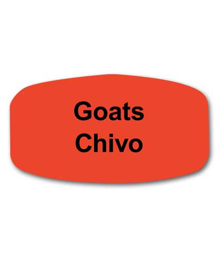 GOATS Bilingual Self-Adhesive Label