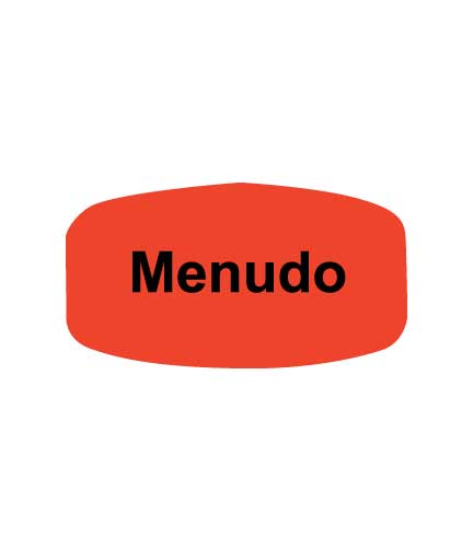 MENUDO Bilingual Self-Adhesive Label