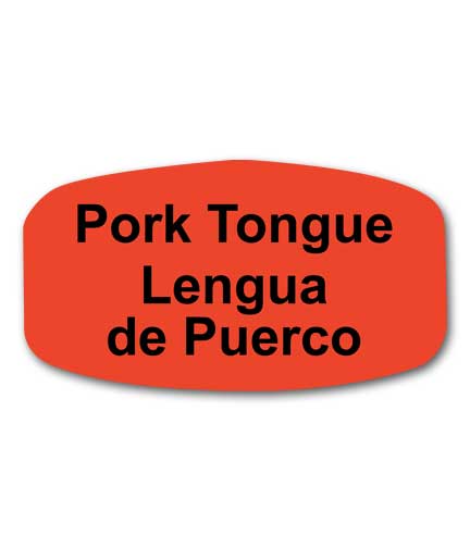 PORK TONGUE Bilingual Self-Adhesive Label