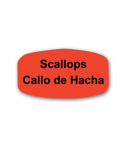 SCALLOPS Bilingual Self-Adhesive Label