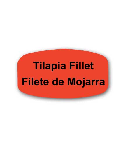 TILAPIA FILLET Bilingual Self-Adhesive Label